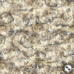 QT Fabrics Savage Kingdom Dino Bones Sand QT Fabrics Savage Kingdom Dino Bones Sand