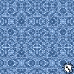 Benartex Xanadu Diamond Circles Blue