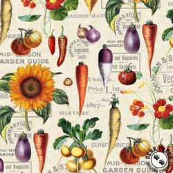 Michael Miller Fabrics Garden Variety Garden Guide Cream