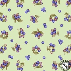 Henry Glass Berrylicious Tossed Blueberry Sprigs Green/Blue Henry Glass Berrylicious Tossed Blueberry Sprigs Green/Blue