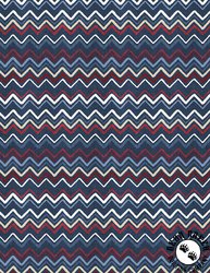 Wilmington Prints Stars of Valor Chevrons All Over Navy