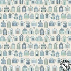Andover Fabrics Driftwood Beach Huts Light Cream Andover Fabrics Driftwood Beach Huts Light Cream