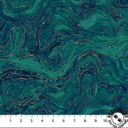 Northcott Midas Touch Wave Texture Teal