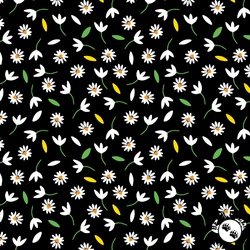 Benartex Delightful Daisies Sweet Daisies Black Benartex Delightful Daisies Sweet Daisies Black