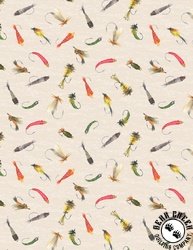 Wilmington Prints Gone Fishing Lure All Over Cream Wilmington Prints Gone Fishing Lure All Over Cream