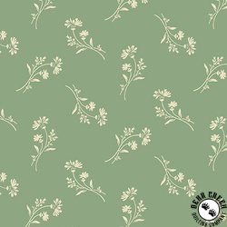 Andover Fabrics Sewing Basket Petunia Jade