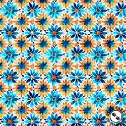 QT Fabrics Oasis Tiny Floral Blue QT Fabrics Oasis Tiny Floral Blue