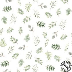 QT Fabrics Hunny Bunny Sprigs Green QT Fabrics Hunny Bunny Sprigs Green