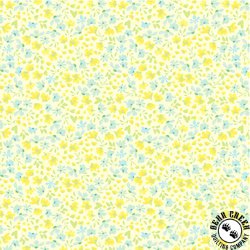 Windham Fabrics Buttercup Petite Blooms Pale Yellow