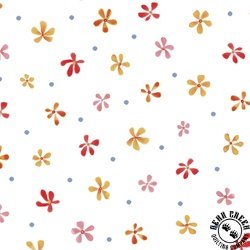 P&B Textiles Country Poetry Flower and Dot Toss White P&B Textiles Country Poetry Flower and Dot Toss White