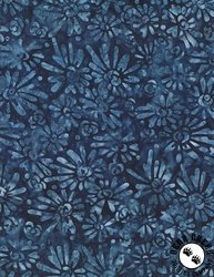 Wilmington Prints Forest Trails Batiks Flowers All Over Blue