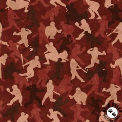 QT Fabrics Bases Loaded Baseball Camo Brick