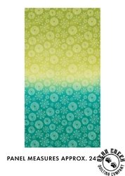 Benartex Wishflower Panel Ombre Lime/Teal Benartex Wishflower Panel Ombre Lime/Teal