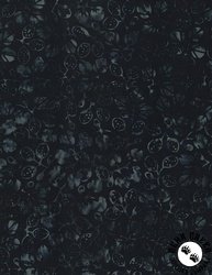 Wilmington Prints Polaris Batiks Leafy Sprigs Black