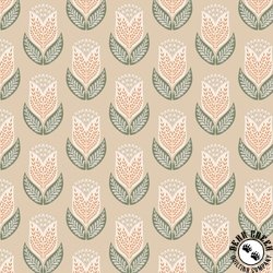 Cloud9 Fabrics Honey Garden Tulips Tan Cloud9 Fabrics Honey Garden Tulips Tan