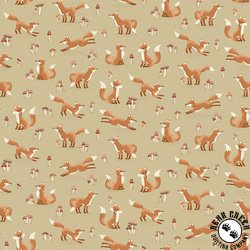 Andover Fabrics Hello Autumn Fox Tales Cream