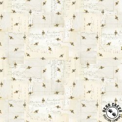 Clothworks Harmony Bees Light Cream