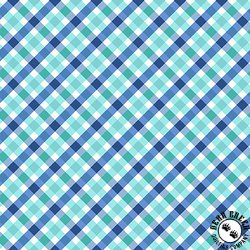 Maywood Studio Kimberbell Star Spangled Beauty Bias Gingham Blue/Aqua