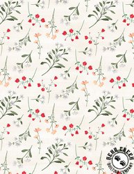 Wilmington Prints Peach Whispers Small Flower Toss Cream