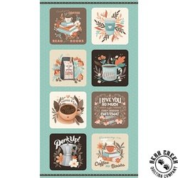Clothworks Perfect Blend Blocks Panel Turquoise