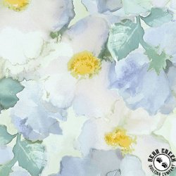 Maywood Studio Flower Wash 108 Inch Wide Backing Fabric Blue