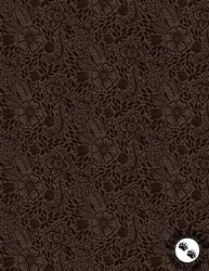 Wilmington Prints Floralscape Small Floral Dark Brown