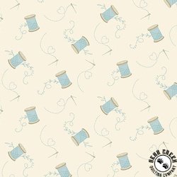 Andover Fabrics Sewing Bird Needle and Thread Cotton