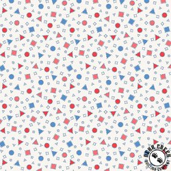 Maywood Studio Dilly Dally Shapes Blue/Red Maywood Studio Dilly Dally Shapes Blue/Red