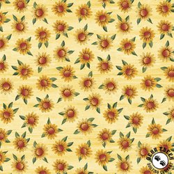 Benartex Spring Hill Farm Sunflower Light Yellow