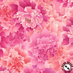 Henry Glass Peony Paradise 118 Inch Wide Backing Fabric Pink Henry Glass Peony Paradise 118 Inch Wide Backing Fabric Pink