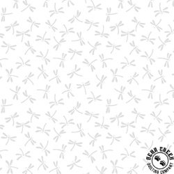 Blank Quilting Morning Mist IX White on White Dragonflies Blank Quilting Morning Mist IX White on White Dragonflies