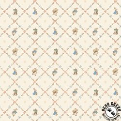 Riley Blake Designs Peter Rabbit and Benjamin Bunny Lattice Cream