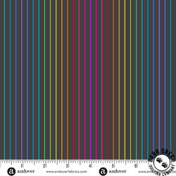 Andover Fabrics Color Wheel Spectrum Stripe Night