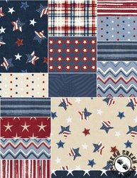 Wilmington Prints Stars of Valor Patchwork Multi Wilmington Prints Stars of Valor Patchwork Multi