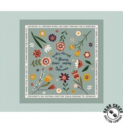 Henry Glass Love Bugs Panel Light Blue