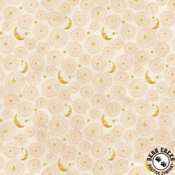 Riley Blake Designs Ghoul Friends Stars and Moons Cream