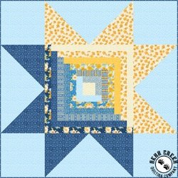 Gardenside Path Giant Log Cabin Star Free Quilt Pattern