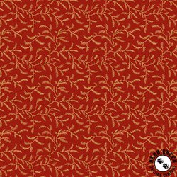 Andover Fabrics Autumn Woods Wildfern Red