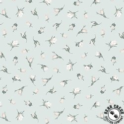 Maywood Studio La Fleur Flannel Buds Blue Maywood Studio La Fleur Flannel Buds Blue