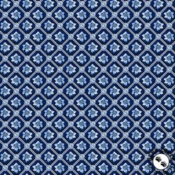 Blank Quilting English Blue and White Geometric Navy