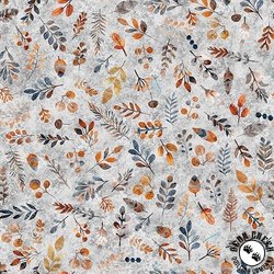 QT Fabrics Bearsville Woodland Ditzy Gray QT Fabrics Bearsville Woodland Ditzy Gray