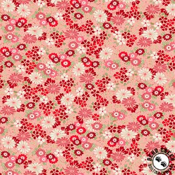 Andover Fabrics Kasumi Floating Flowers Red