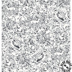 P&B Textiles Forest Fauna 108 Inch Wide Backing Fabric Black P&B Textiles Forest Fauna 108 Inch Wide Backing Fabric Black