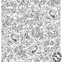 P&B Textiles Forest Fauna 108 Inch Wide Backing Fabric Black