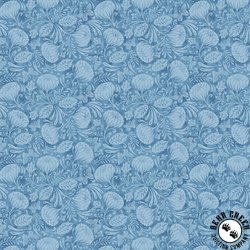 P&B Textiles Whimsy II Packed Tonal Floral Blue