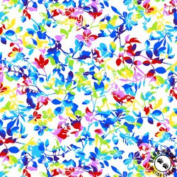 Studio E Fabrics Bloomin Beauty 108 Inch Wide Backing Fabric White/Multi