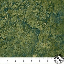 Northcott Naturescapes Autumn Woodland Marble Green