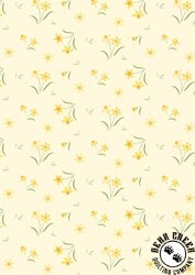 Lewis and Irene Fabrics Joys of Spring Daffodil Delight Pastel Yellow