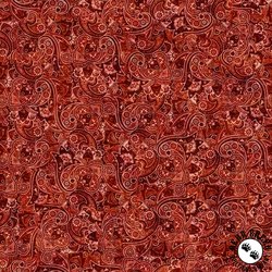QT Fabrics Yippie Ki Yay! Bandana Paisley Red QT Fabrics Yippie Ki Yay! Bandana Paisley Red