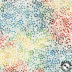 Anthology Fabrics Daisy Dots Batik Rainbow